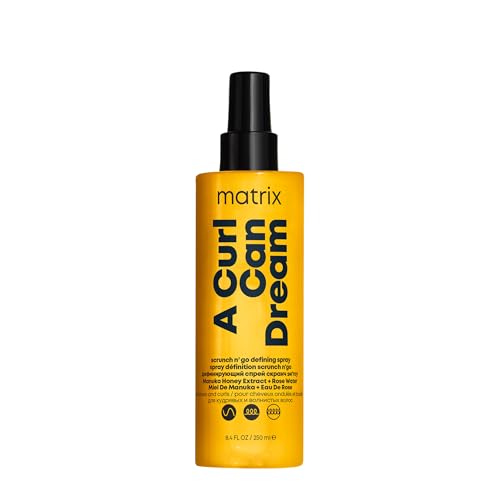 MATRIX, Spray Définition Sans Rinçage Scrunch N' Go pour Cheveux Ondulés à Bouclés, Hydrate, Protège de la Chaleur & Définit les Ondulations, A Curl Can Dream Wave, 250 ml