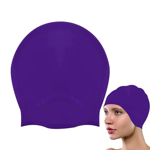Sombrero de natación, gorra de natación | Tapa de natación para adultos - Equipo de natación impermeable para entrenamiento de vuelta y aeróbicos, cómoda protección para el cabello de silicona para ac