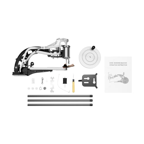 Machine à coudre de cordonnier manuelle en métal avec support triangulaire - 7