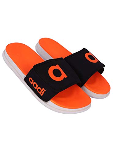 Image of AADI Men's Synthetic Leather Daily Casual Sliders /Flip Flop & Slippers