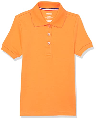 Image of French Toast Girls' Short Sleeve Picot Collar Polo School Uniform Shirt (Standard and Plus)