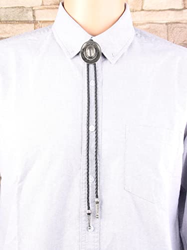 Image of GelConnie Bolo Ties for Men Women Western Cowboy Tie Mens Western Necklace Leather Necktie Gold Bolero Tie Cowboy Necklace