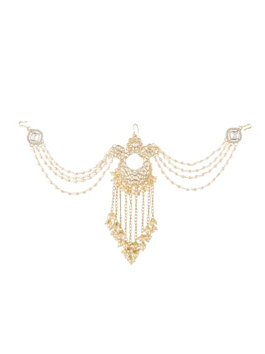 Image of OOMPH Jewellery Ethnic Sheeshphool-Kundan Jadau Floral Design for Women & Girls Stylish - DPH161DST4RKH184RKH235 PA201