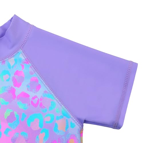 Image of Girls Two Piece Swimsuit Floral UPF 50+ Rash Guard Set Kids Beach Swimwear