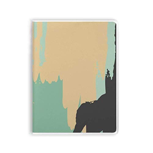 Carnet de notes souple et léger à motif végétal jaune haute qualité