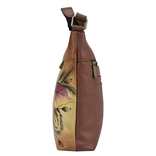 Image of Anna by Anuschka Women's Genuine Leather Medium Crossbody with External Zipper Pocket