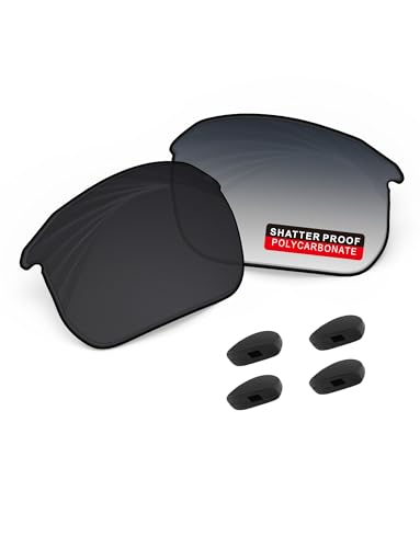 Image of PRO+ Polycarbonate Non-Polarized Replacement Lenses & Nose Pads for BOSE Tempo BMD0011 Sunglasses - Grey Gradient Grey Photochromic