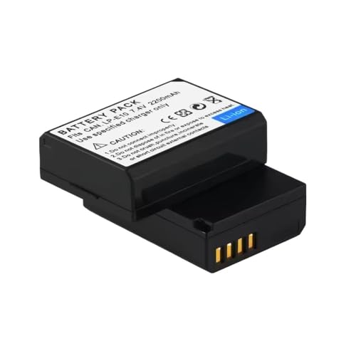 Batería LP-E10 de 2200mAh, baterías recargables LPE10 LP E10, compatibles con cámara Canon, EOS 1100D 1300D 4000D Rebel T3 T5 T6 KISS X50 X70(2PCS Battery)