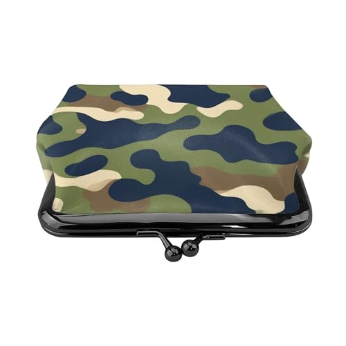 Army Green Camouflage Vietnam Tiger Stripe Camo (1) Kiss Lock Coin Change Wallet Purses for Women2
