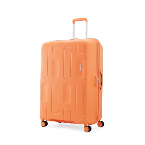 Image of American Tourister Ivy 2.0|Large Size Check-in Spinner Trolley Bag (79 cm)|360 8 Wheel Travel Luggage|Hard Case Polypropylene (PP) Suitcase|Combination Lock|Tan Orange