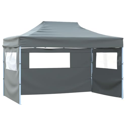 vidaXL Faltzelt mit 3 Wänden 431x291x315 cm Anthrazit