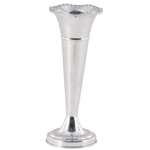 Deco 79 Aluminum Metal Flute Shaped Vase, 6