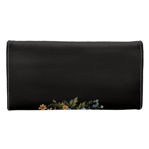 Image of AFPANQZ 3D Dragonfly Womens Pocket wallets, Leather Trifold Multi Card Slots Wallet, Elegant Phone Trifold Pocket wallet Zip Closure Wallets