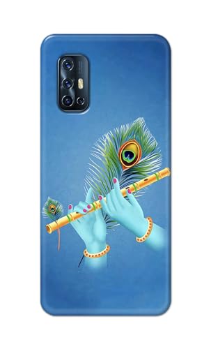 Image of PRINTFIDAA Printed Hard Back Cover Case for Vivo V17 Back Cover (Flute in Krishna Hands) -112