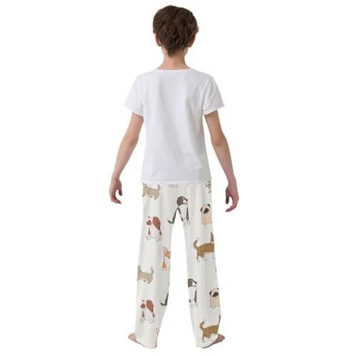 Boys' Pants Cute Cartoon Dog Long Bottoms Jogger Pants Elastic Waist Trousers with Pockets S-XL3