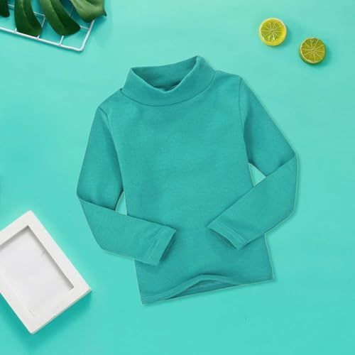 Betadog Boy's Long Sleeve Poly Spandex Turtleneck Girls and Toddler Long Sleeve Turtleneck Shirts (Green, 4-5 Years)3