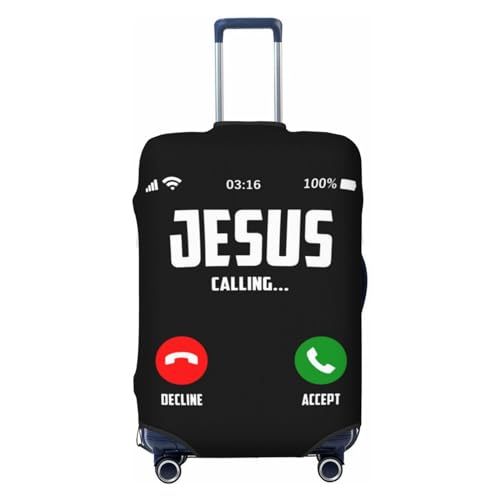 Rqwaaed Jesus Is Calling Protect Your Luggage in Style with Our Suitcase Cover - Ideal for Travelers and Business Trips! Large