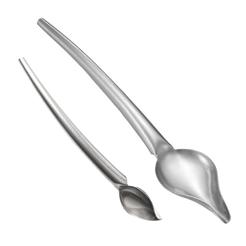 2pcs Pencil Spoons Chocolate Spoons Saucier Spoons Coffee Chocolate Cake Tools Sauce Drawing Spoon Precision Drawing Spoon Drawing Spoons Cake Decorating Tool Filter Spoons KICHOUSE