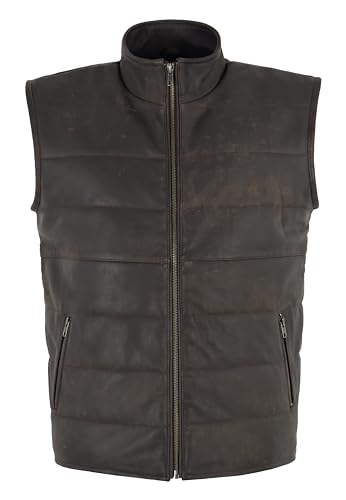 Gilet matelassé en cuir chamois Smart Range 1799 pour les sorties en ville