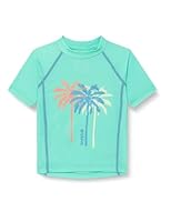Playshoes UV-Schutz Bade Shirt Unisex Kinder Schwimmshirt Badebekleidung, Palmen Mint, 158/164