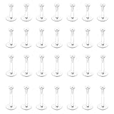 MR BAEQ 28 Pièces Clair Tragus Nez Retainer, 6/8/10/12mm Bioflex Piercing...