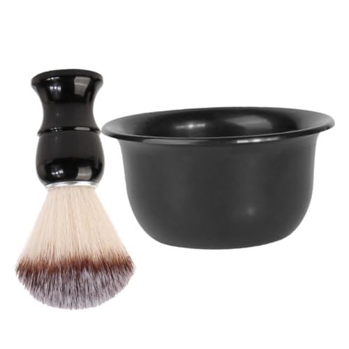 IWOWHERO Barba Uomo Pennello e Ciotola Insaponatrice Kit Rasatura Professionale per Uomo Accessori da Barba Regalo