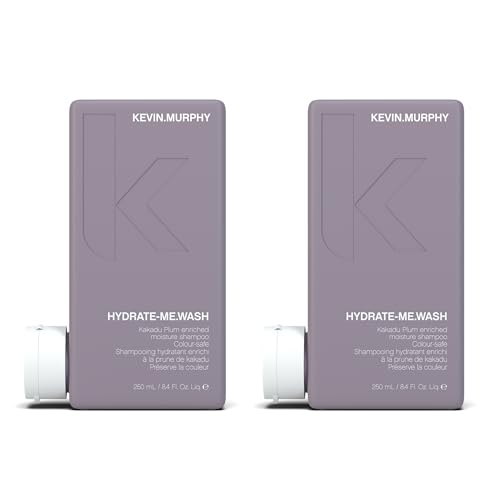 KEVIN.MURPHY HYDRATE-ME.WASH - Hydrating Shampoo for Natural & Coloured Hair - For Dull Parched & Dry Hair - Deep Nourish Shampoos - 250 ml / 8.4 fl oz (Pack of 2)