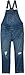 Motherhood Maternity Women's Maternity Indigo Blue Side Panel Skinny Ankle Length Denim Overalls, Medium wash