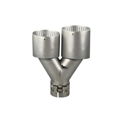 Embouts d'échappement double sortie voiture en acier inoxydable givré entrée 51mm buse de silencieux