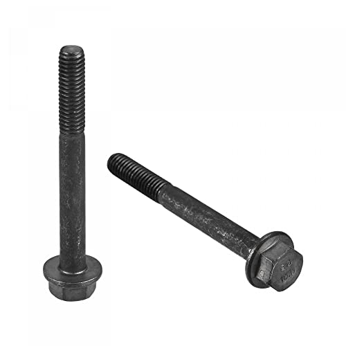 Image of uxcell Metric M6x55mm Hex Flange Bolts, 5pcs 10.9 Grade Carbon Steel Hexagon Head Screws