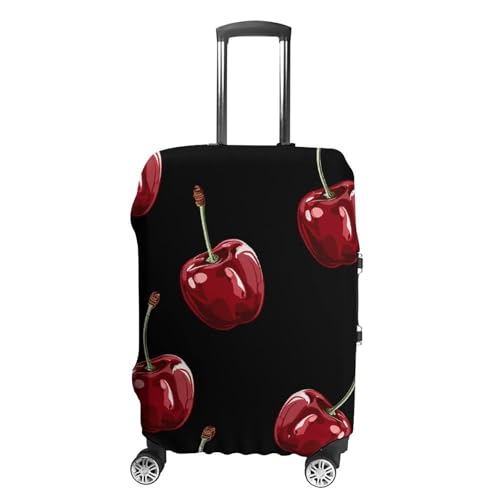 Cherry Cartoon Pattern Luggage Cover, Washable Elastic Suitcase Cover Protector Fit 18-32 Inch Luggage