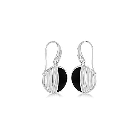 Pendientes de plata de ley Tuscany Silver con ónice Cover