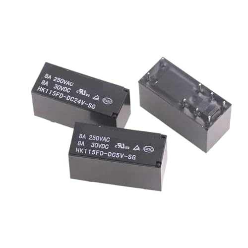 Relais HK115FD 5V DC 8A 8 broches pour circuit imprimé