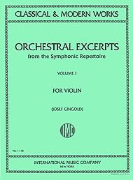 Orchestral Excerpts From the Symphonic Repertoire for Violin, Volume I (Classical & Modern Works)