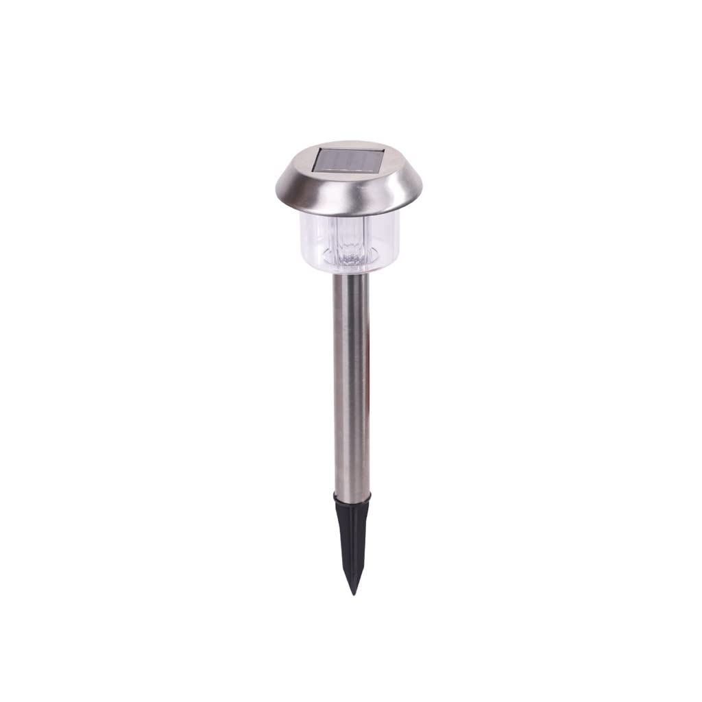 VUIKLCty Led Solar Ground Plug Light Garden Light Outdoor Waterproof Ground Plug Landscape Garden Lawn Light(Silver)
