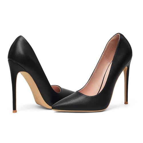 Image of Elisabet Tang Women Pumps, Pointed Toe High Heel 4.7 inch /12cm Party Stiletto Heels Shoes Matte
