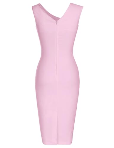 Image of MUXXN Women's Retro 1950s Style Sleeveless Slim Business Pencil Dress