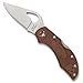 Spyderco Byrd Robin 2 Lightweight Folding Knife - Brown FRN Handle with PlainEdge, Full-Flat Grind, 8Cr13MoV Steel Blade and Back Lock - BY10PBN2