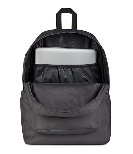 Image of JanSport SuperBreak Plus Backpack with Padded 15-inch Laptop Sleeve and Integrated Bottle Pocket - Spacious and Durable Daypack for Work and Travel, Smokey Grit