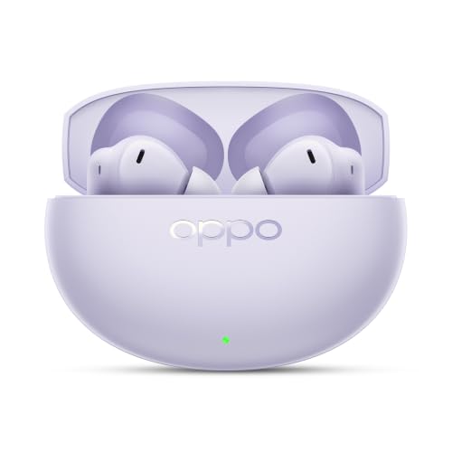 Image of Oppo Enco Air 5 True Wireless Noise Cancelling Earbuds with 52dB Real time ANC,Upto 54Hrs Playtime,Triple-Mic AI Clear Call,Low Latency,Fast Charging.(Lavender Purple)