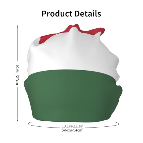 Flag of Hungary Children Hip Hop Knitted Hat Kids Elastic Leisure Knit Cap Warm Sleep Beanies Black2