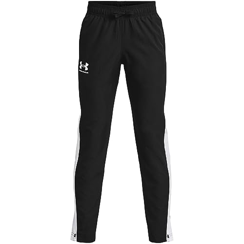 Pantalones de deporte negros Under Armour YXS con tejido transpirable para niños activos