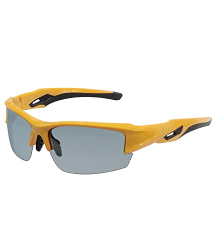 Abyss22 Sports Sunglasses for Men and Women, Adjustable Nose Pads, TR90 Frame, UV Protection, for Golfing, Running, Cycling (Yellow)