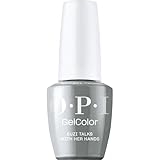 OPI GelColor Suzi Talks with Her Hands | Opaque Muted Gray Crème LED Cure Gel Nail Polish | Salon-Quality Shine, Long-Lasting Wear | Vegan & HEMA Free | 0.5 Fl Oz