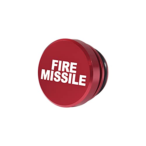Image of Aokin Cigarette Lighter Cover, Aluminum Dustproof Car Cigarette Lighter Plug Parts Auto Accessories Fits Most Vehicles, Autos, Trucks, Boats Standard 12 Volt Power Source, Fire Missile Red