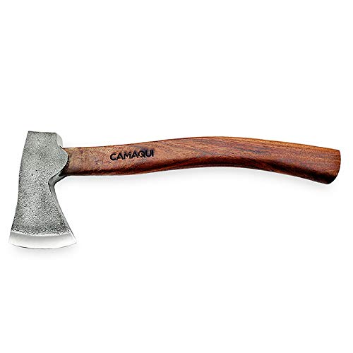 CAMAQUI Hatchet 15" Hand Forged High Carbon Steel with Handmade Wooden Handle