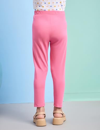 Image of Amazon Brand - Symbol Girl's Cotton Jersey Stretchable Leggings | Ankle Length | Aged 2-14 Years