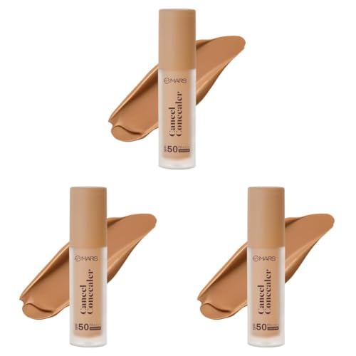 Image of MARS SPF50 PA++++ Cancel Concealer with Radiant Natural Finish (6.0 ml) (08-ESPRESSO ELEGANCE) | Lightweight | Medium to High Coverage | Long-Lasting & Multi-Purpose | Crease Resistant (Pack of 3)