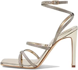 GUESS Women's SABIE Heeled Sandal, Bronze, 6.5 | Image 3