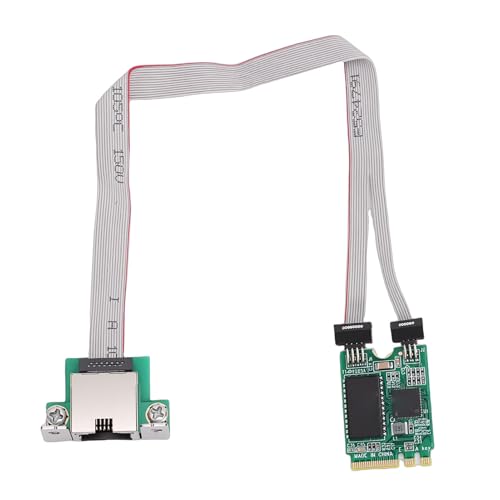 Fabater Tarjeta de Red Ethernet Gigabit 2.5G, Adaptador de Red M.2 A+E con Puerto RJ45 para Desktop y Laptop miniatura 4